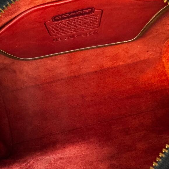 Coach Vintage Madison Satchel Handbag Doctor's Bag Red/Brown USA Made - Picture 8 of 13